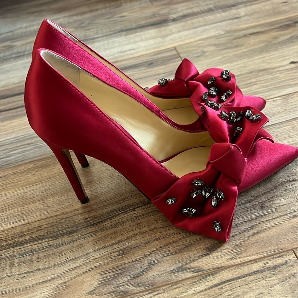 Alexandre Birman Burgundy Pointed Toe Heels Size 36 - Picture 6 of 8